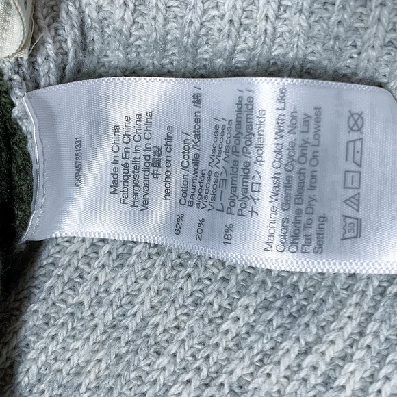 Madewell Sweater Cotton-Blend Thompson Ribbed Colorblock Sweater - Picture 7 of 7